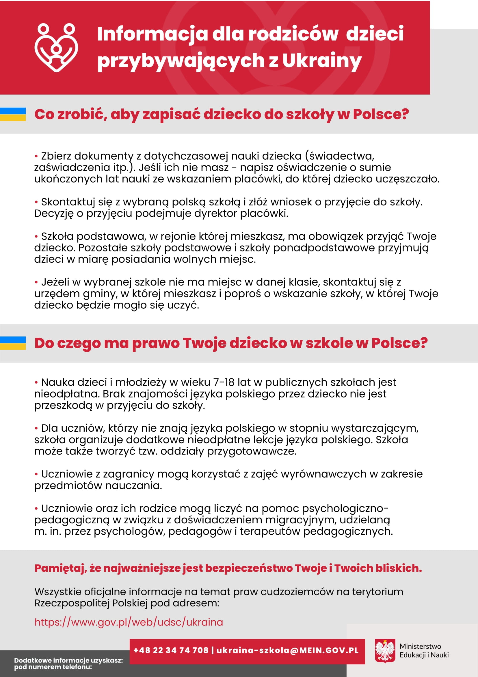 informacja dla rodzicow dzieci przybywajacych z ukrainy wersja w jezyku polskim 1