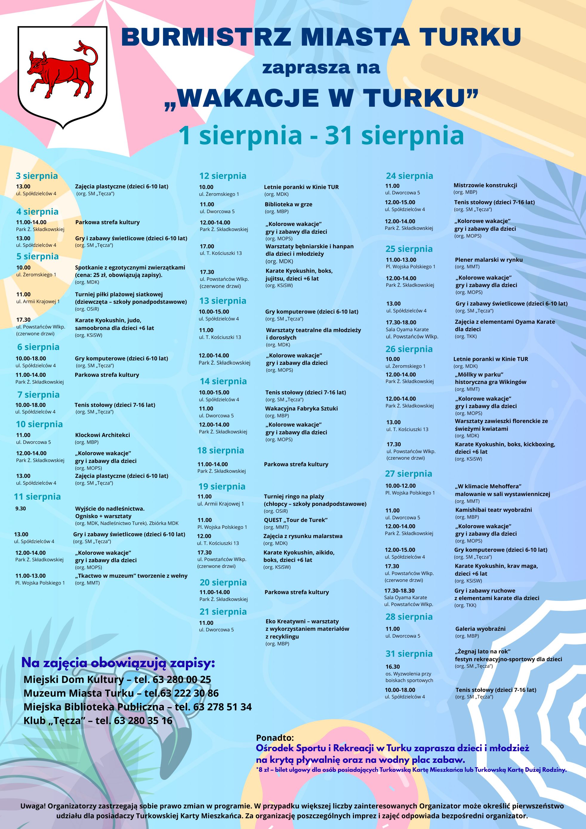 Plakat wakacje 2026